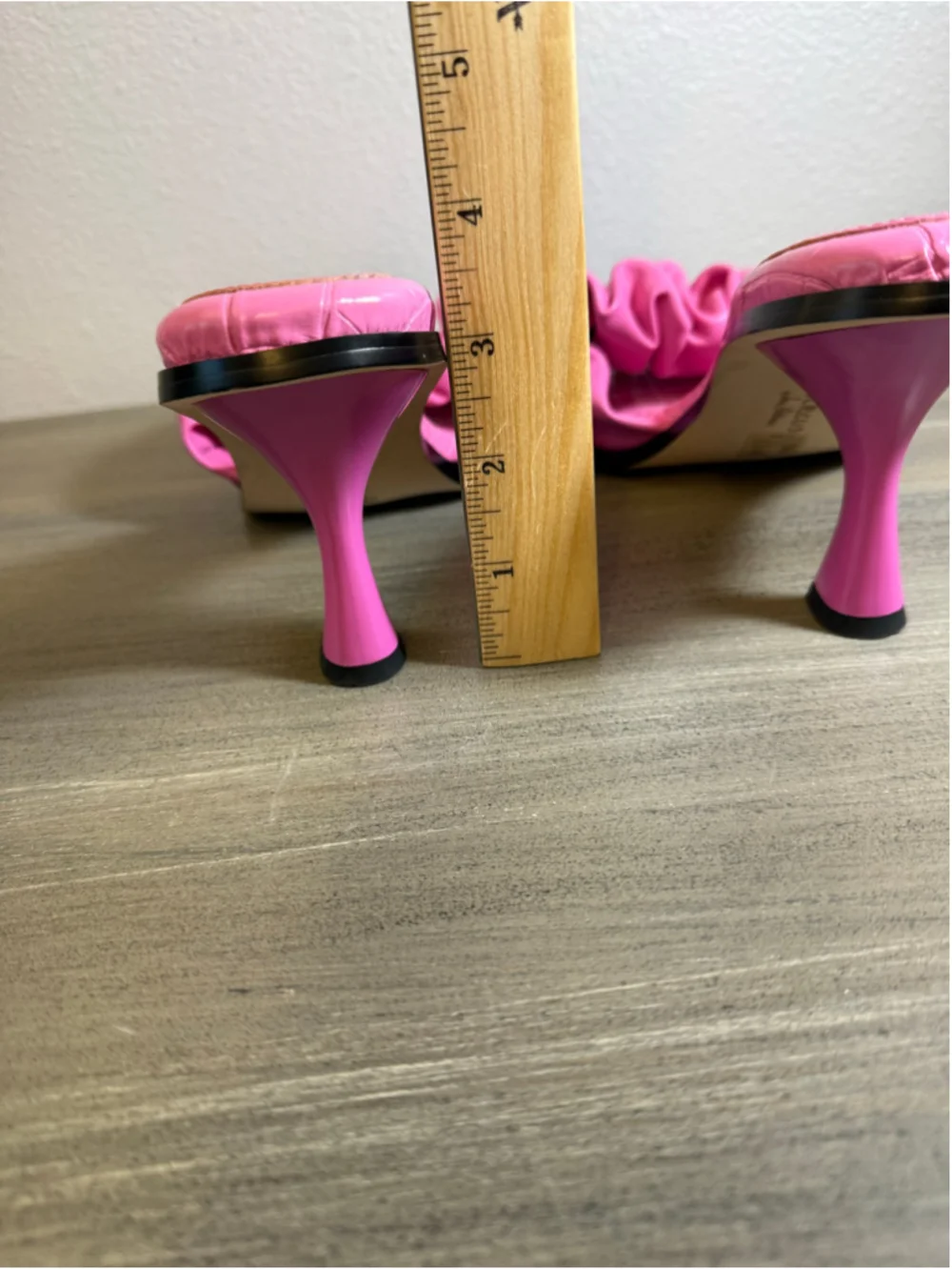 hot pink Circus NY by Sam Edelman Slade sandals ruched upper square toe sz 9